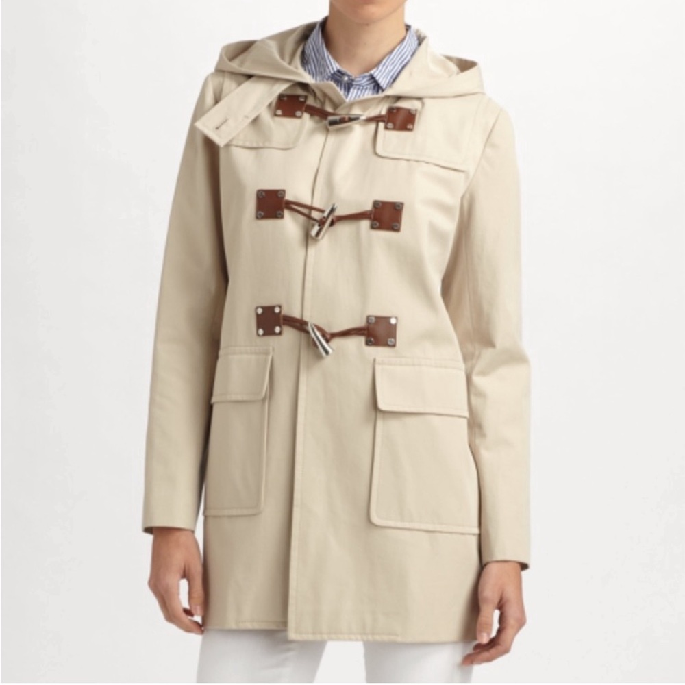 Michael Kors hooded toggle trench coat